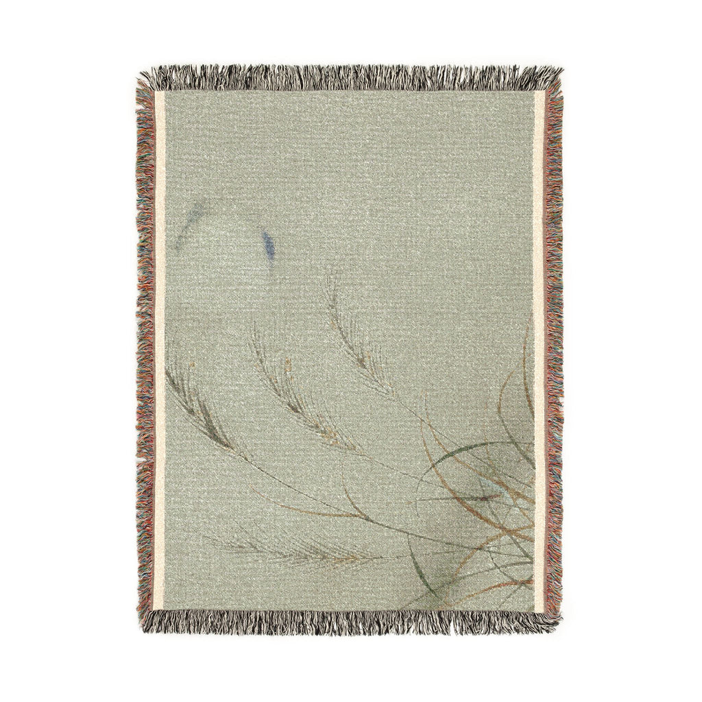 Susuki & Moon Woven Throw, Soft Sage