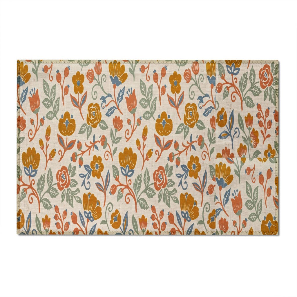 Nordic Folk Washable Chenille Rug — Japandi Washable Rug by Calm & Oak
