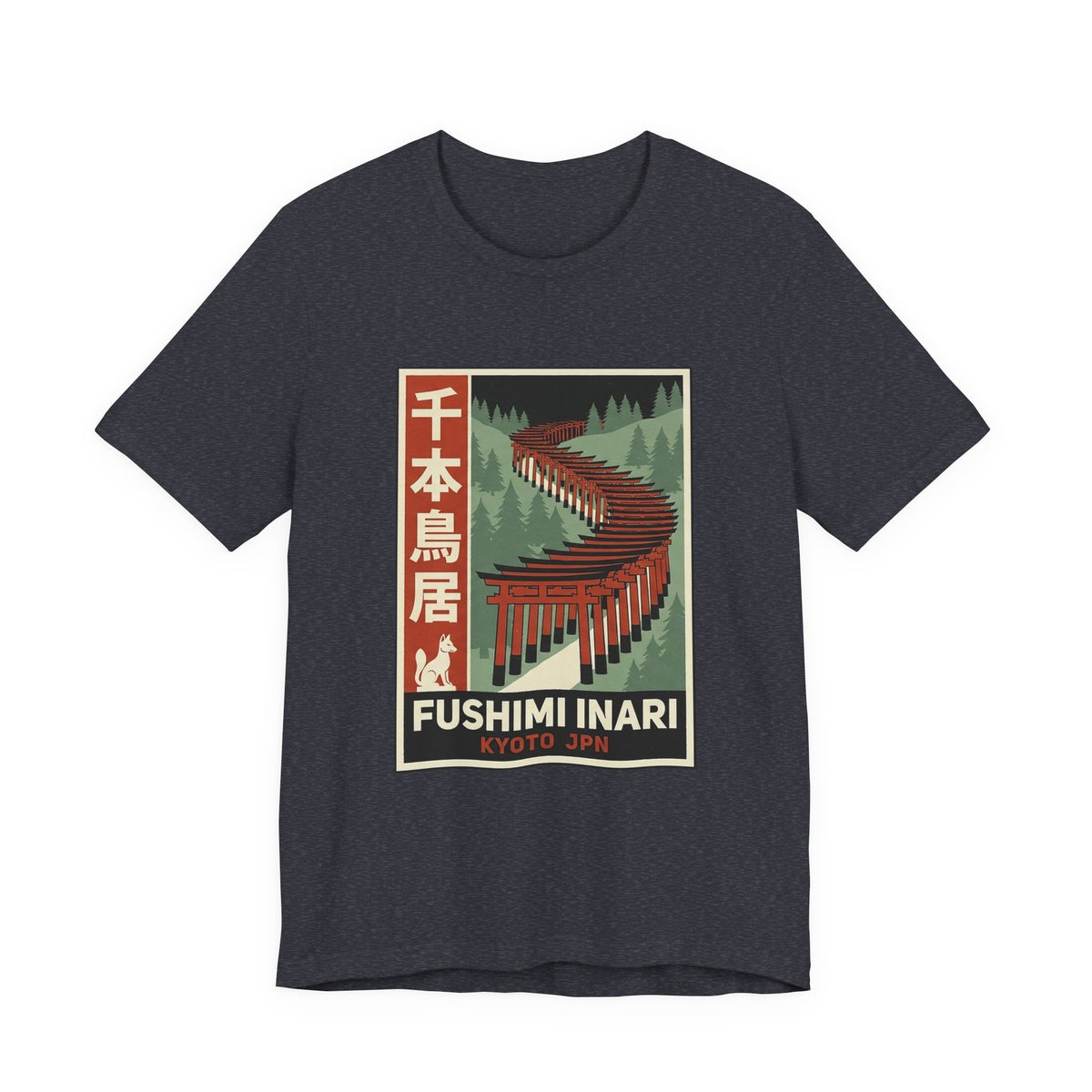 Fushimi Inari Tee — Vintage Japanese Travel Poster Graphic T-Shirt | Calm & Oak