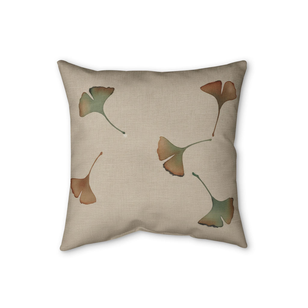 Ginkgo Cushion, Natural Linen