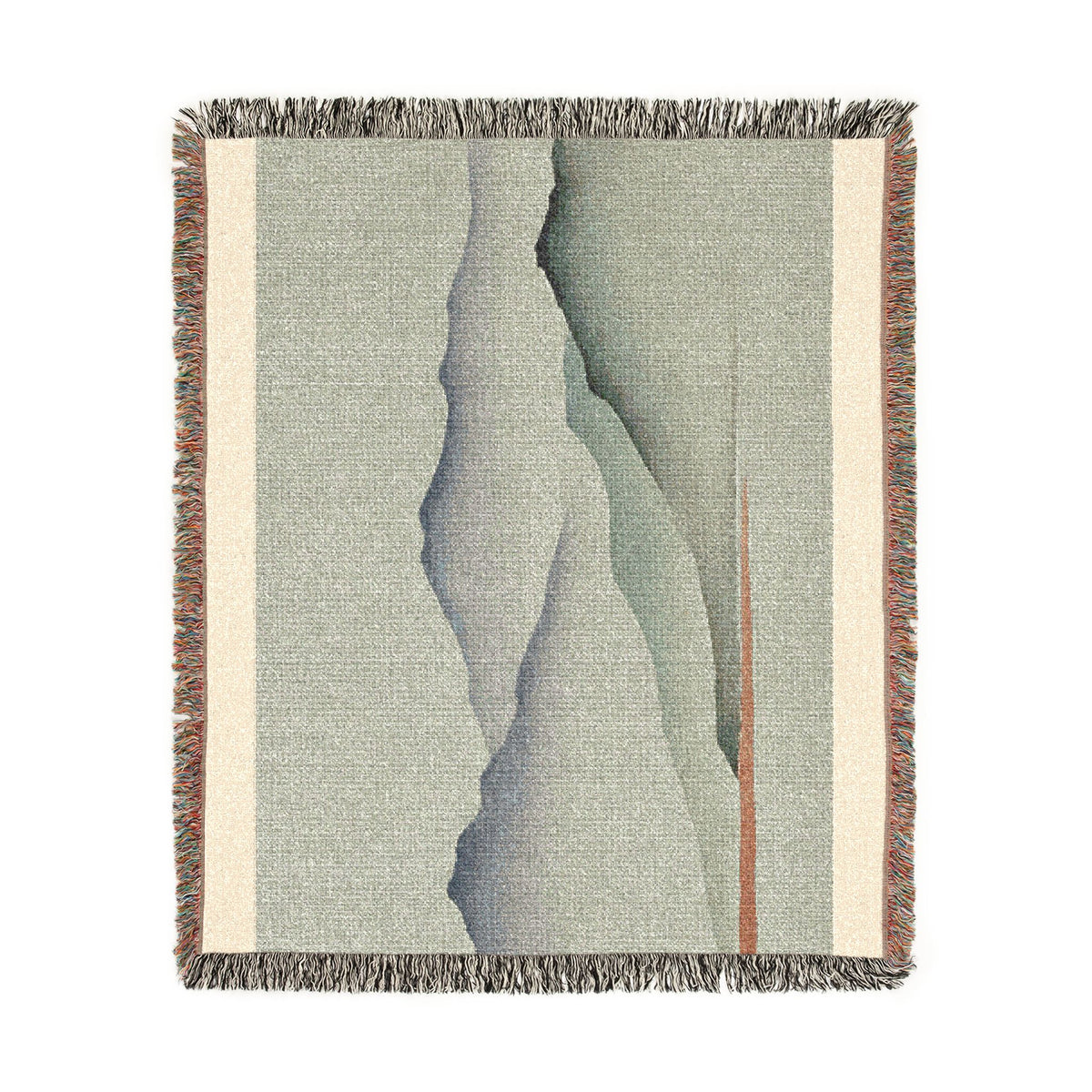 Misty Mountains Woven Throw, Soft Sage