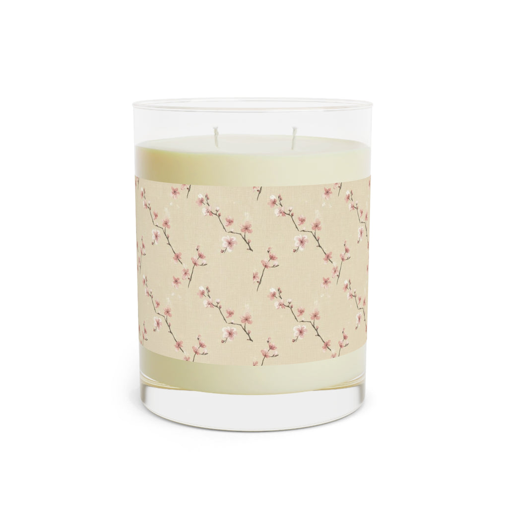 Sakura Scented Candle, Blush Cherry Blossom 11oz Glass Candle