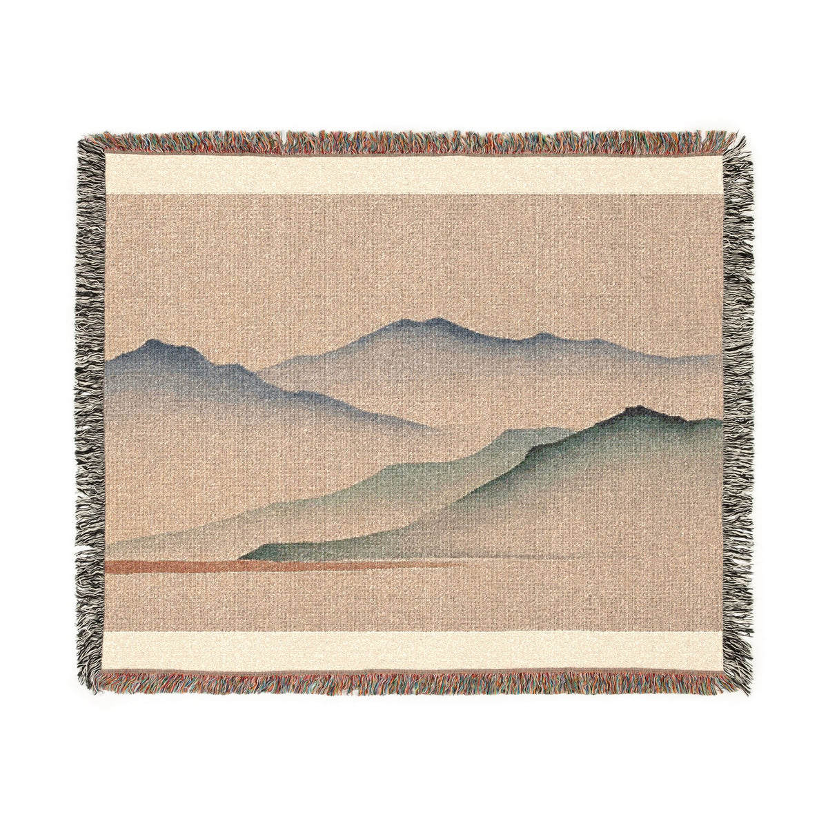 Misty Mountains Woven Throw, Warm Clay
