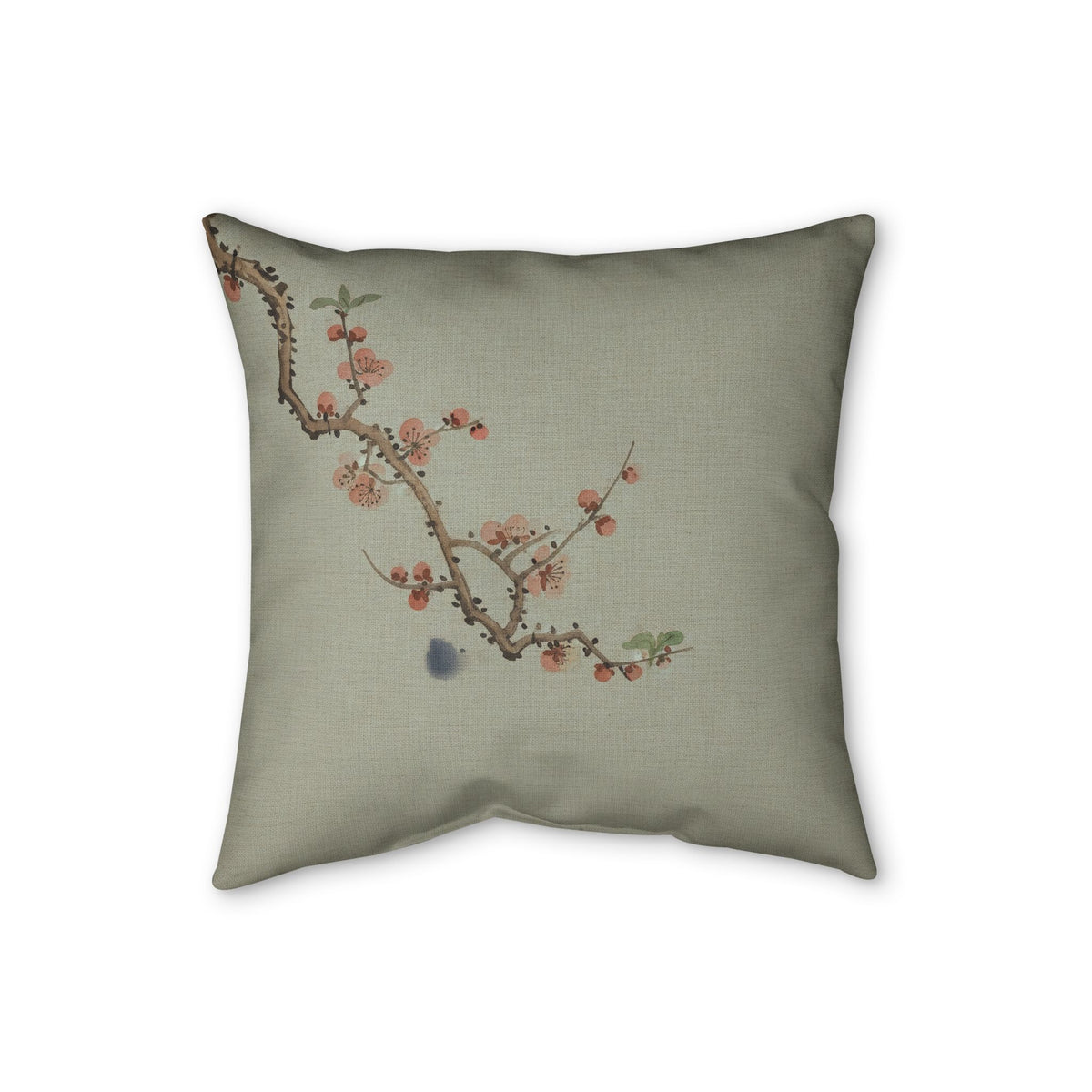 Plum Blossom Cushion, Soft Sage