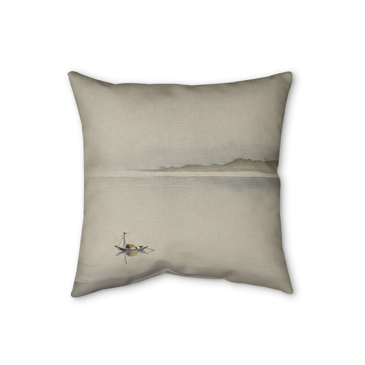 Lone Boat Cushion, Natural Linen