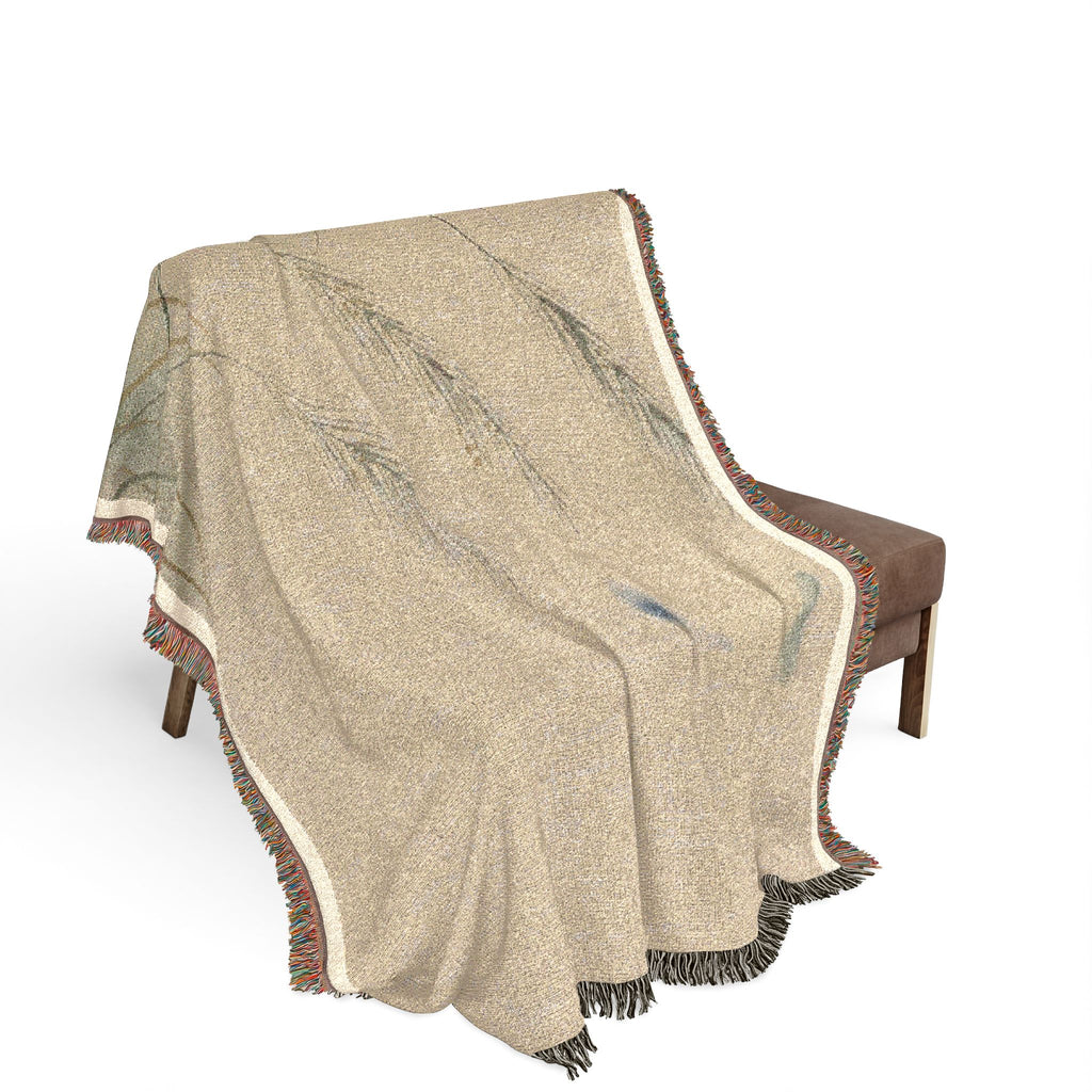 Susuki & Moon Woven Throw, Natural Linen
