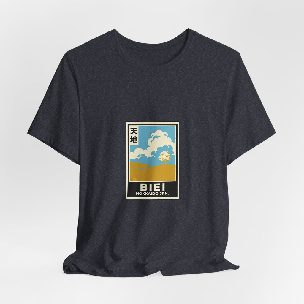 Biei Tee — Vintage Japanese Travel Poster Graphic T-Shirt | Calm & Oak