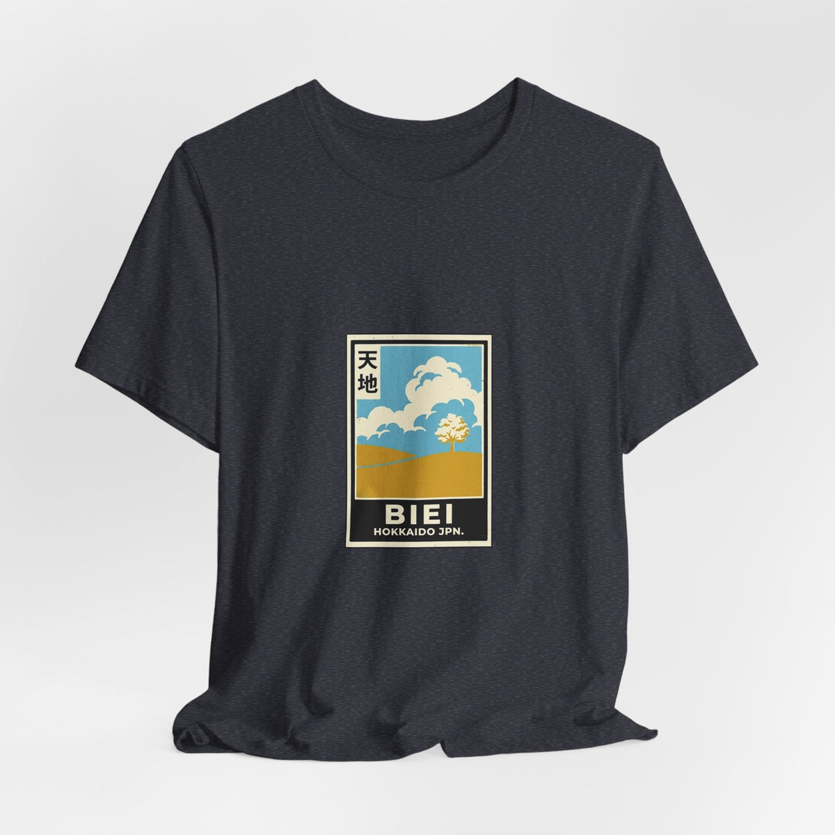Biei Tee — Vintage Japanese Travel Poster Graphic T-Shirt | Calm & Oak