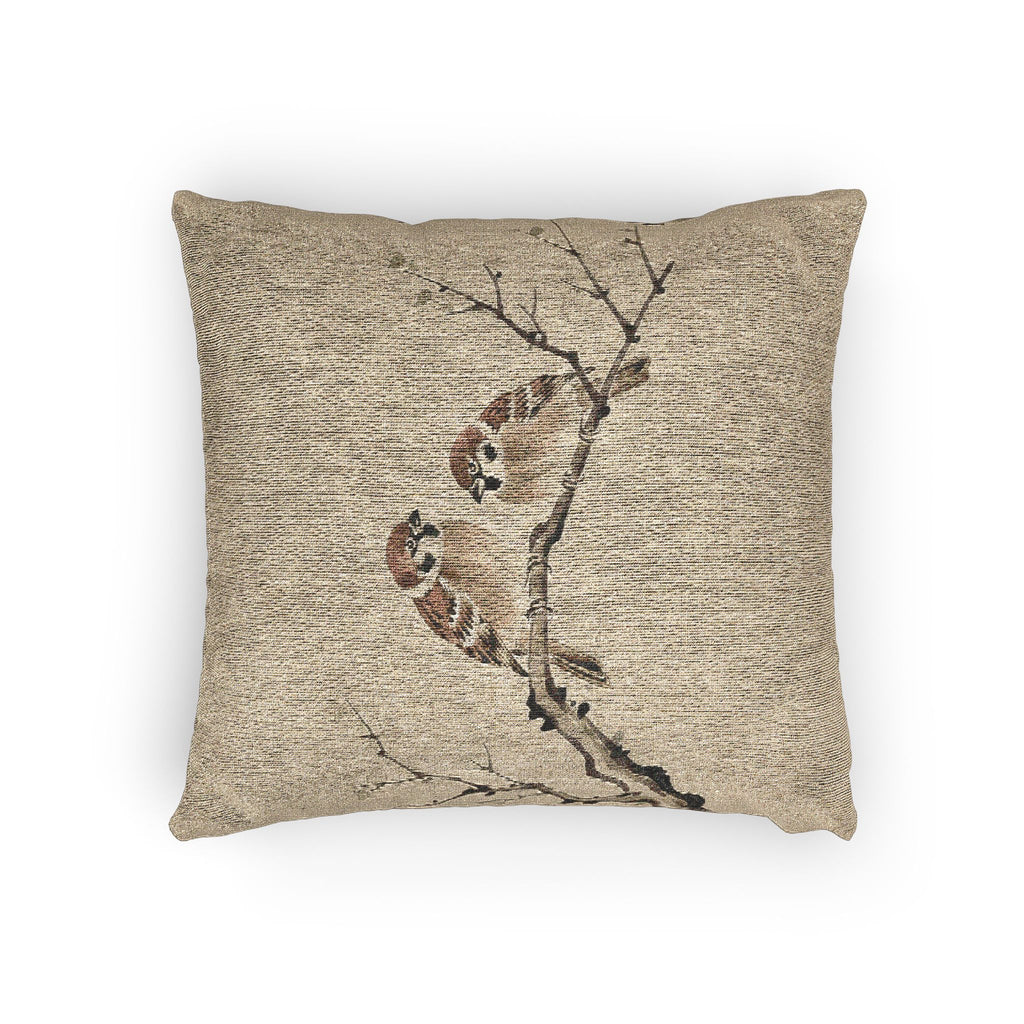 Sparrows Woven Cushion, Natural Linen