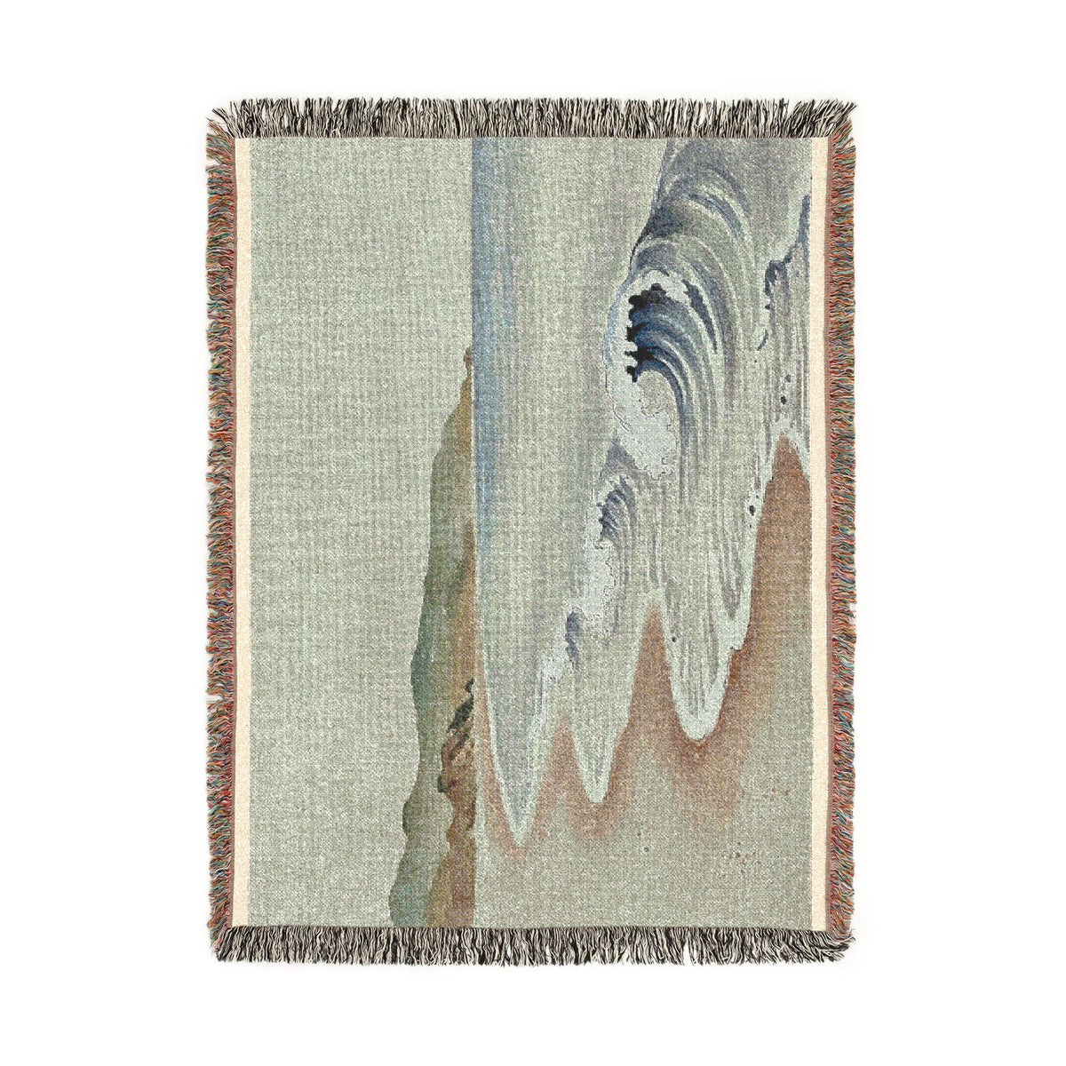 Quiet Shore Woven Throw, Soft Sage