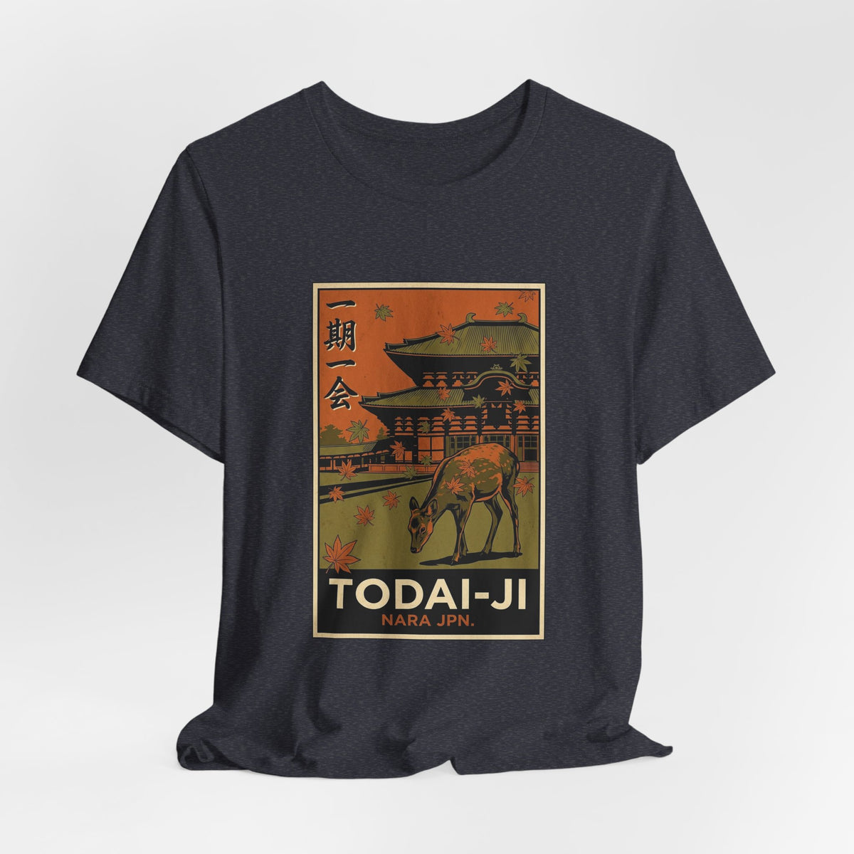 Todai-ji Tee — Vintage Japanese Travel Poster Graphic T-Shirt | Calm & Oak