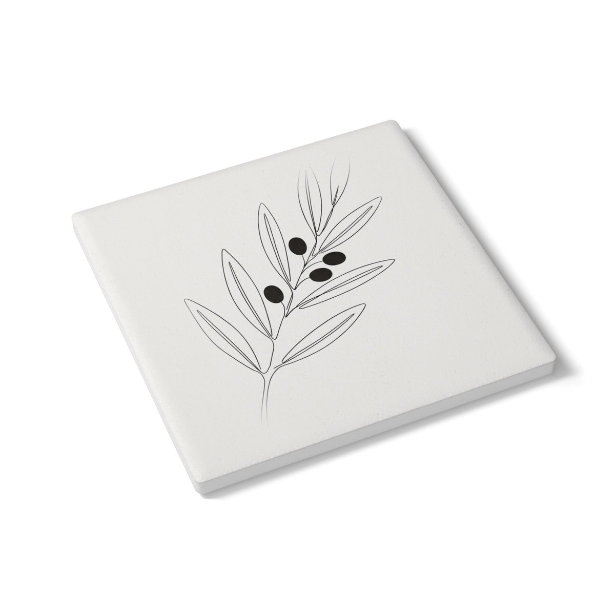Olive Branch Ceramic Coaster