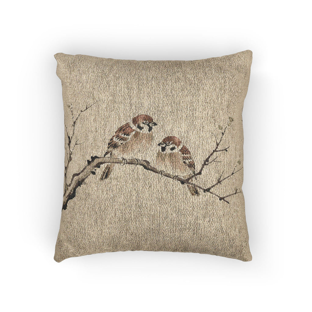 Sparrows Woven Cushion, Natural Linen
