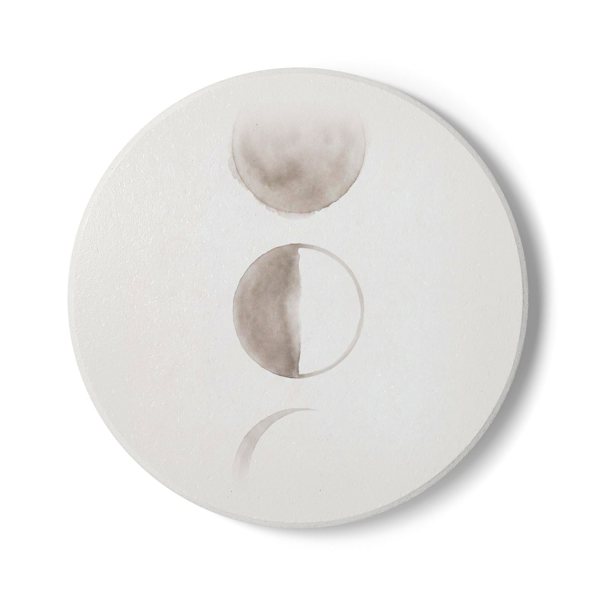 Moon Cycle Ceramic Coaster — Japandi Ceramic Coaster by Calm & Oak