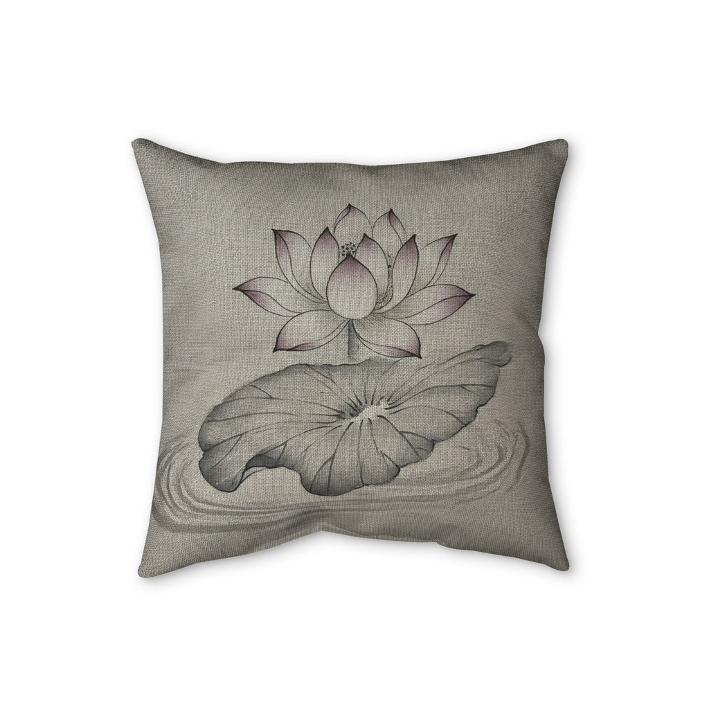 Lotus Cushion, Natural Linen