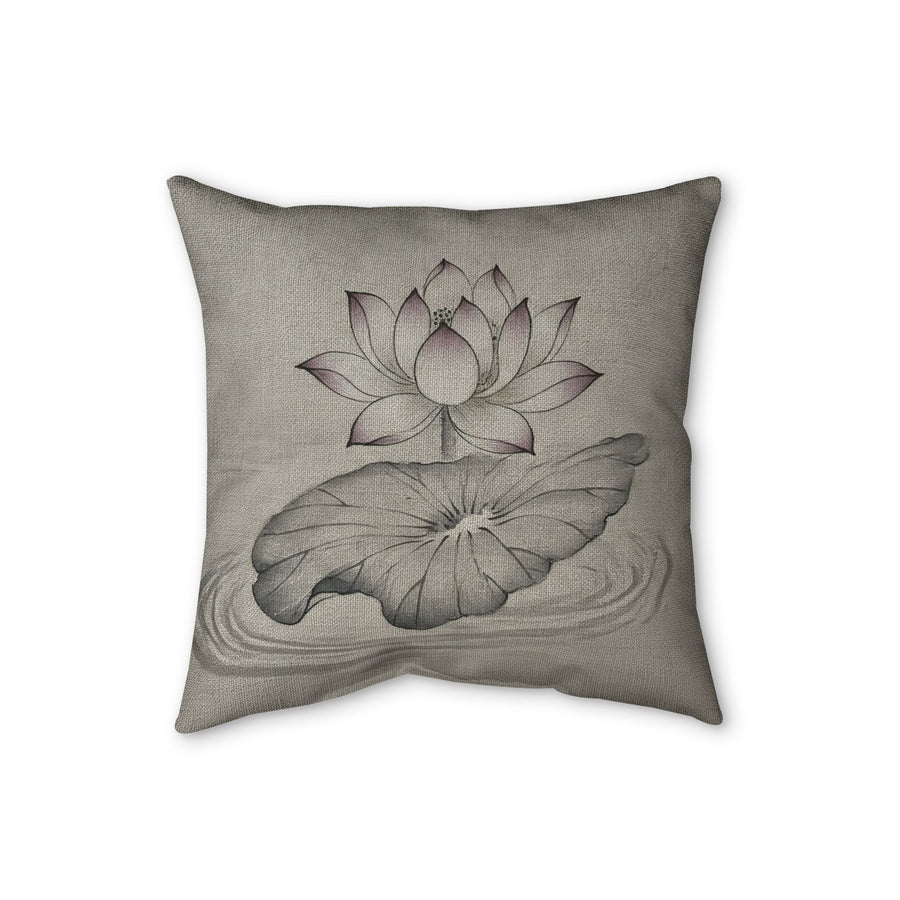 Lotus Cushion, Natural Linen