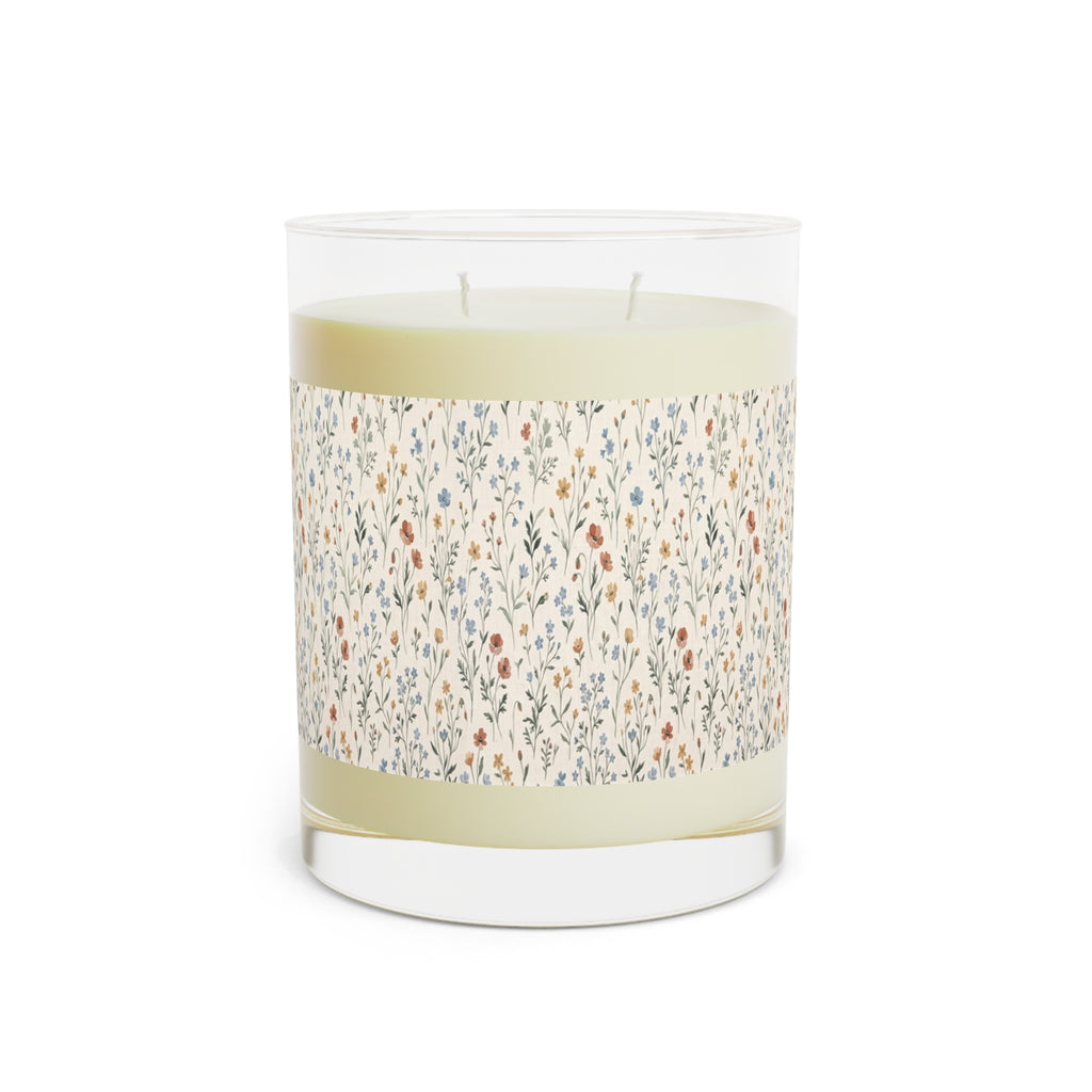 Wild Meadow Scented Candle, Wildflower 11oz Glass Candle