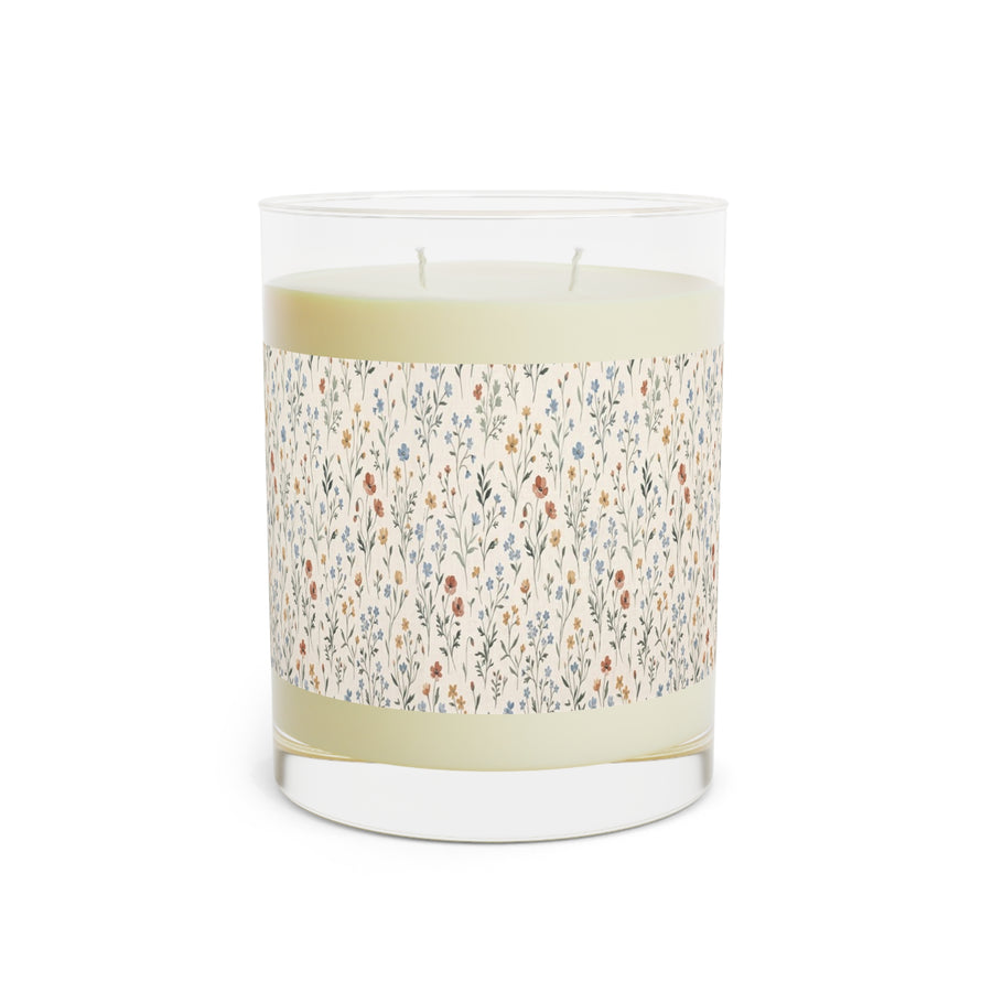 Wild Meadow Scented Candle, Wildflower 11oz Glass Candle
