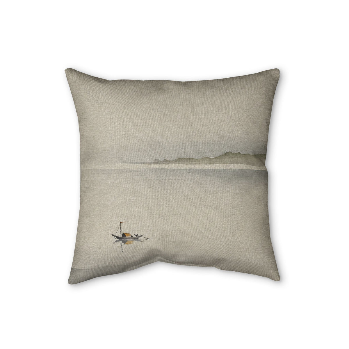 Lone Boat Cushion, Natural Linen