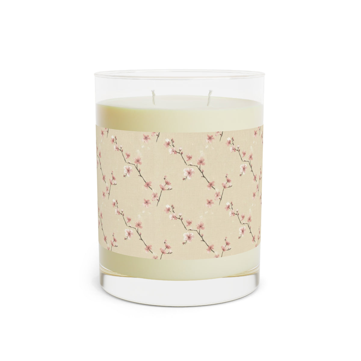 Sakura Scented Candle, Blush Cherry Blossom 11oz Glass Candle