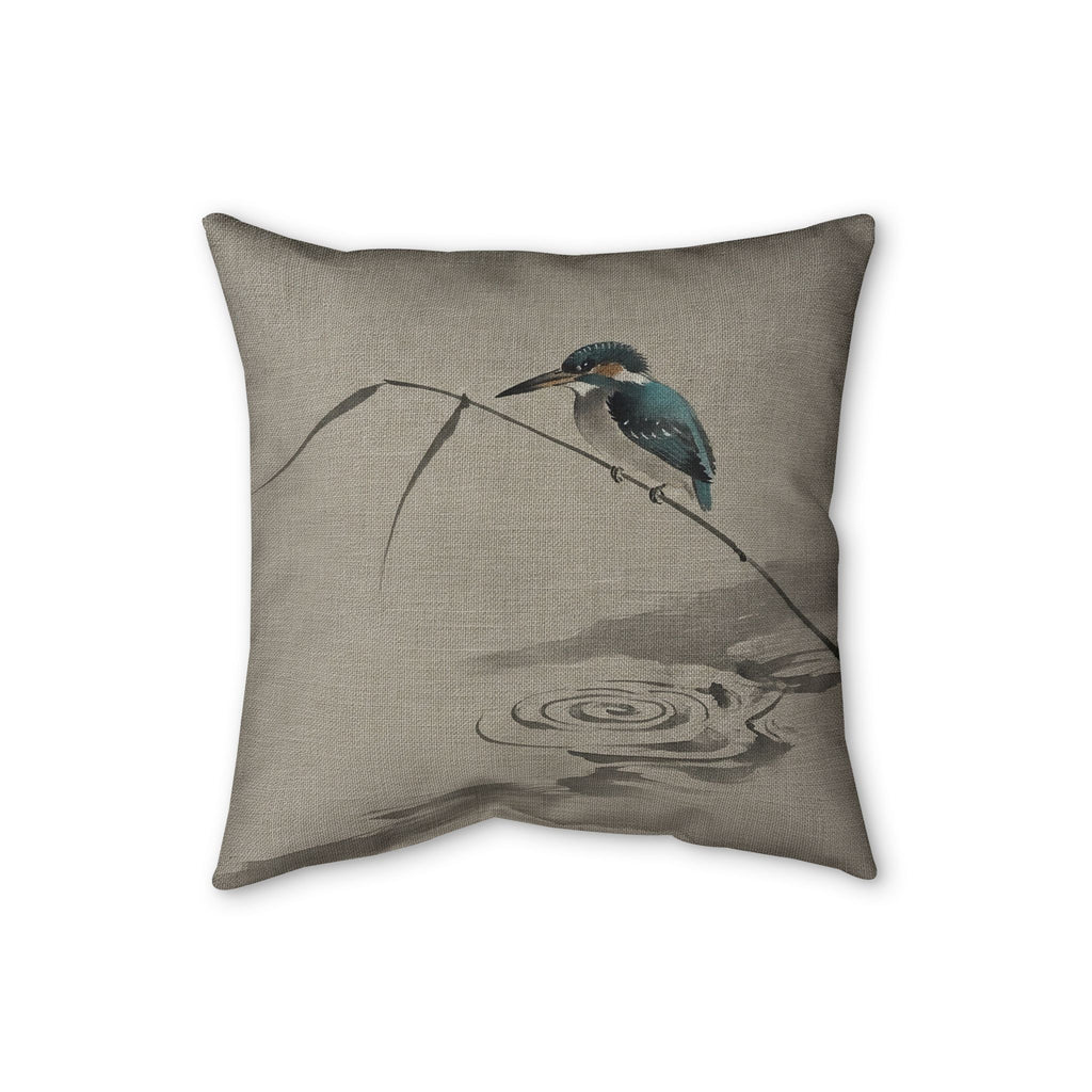 Kingfisher Cushion, Natural Linen