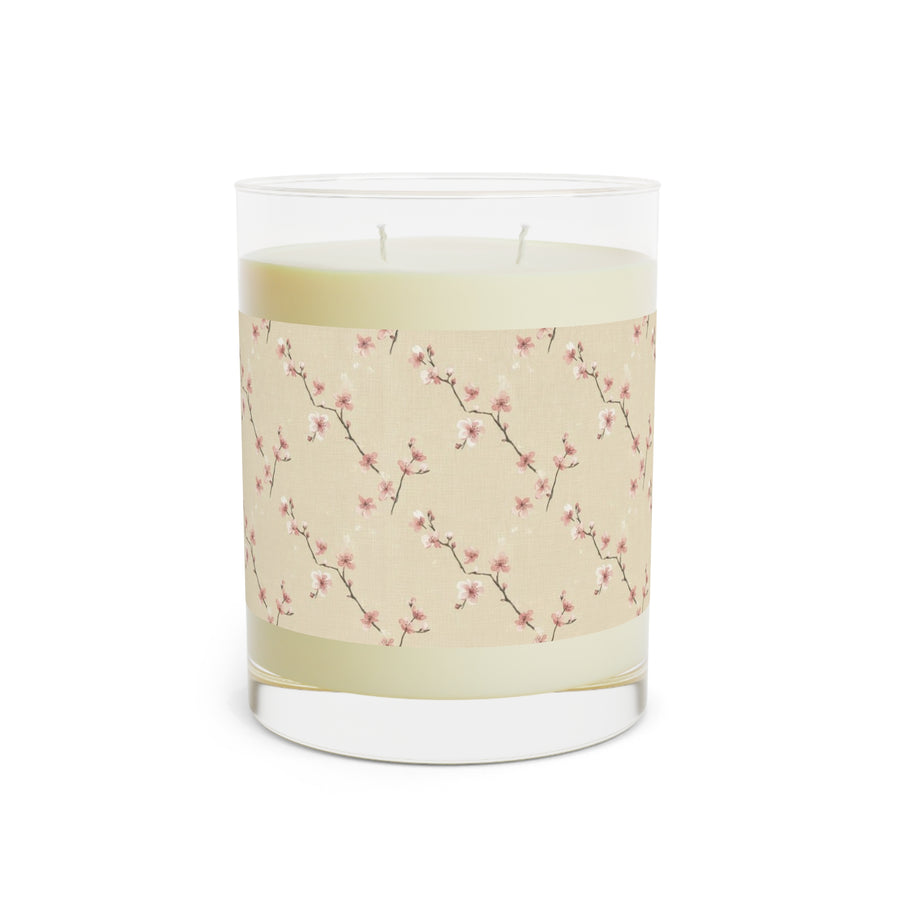 Sakura Scented Candle, Blush Cherry Blossom 11oz Glass Candle