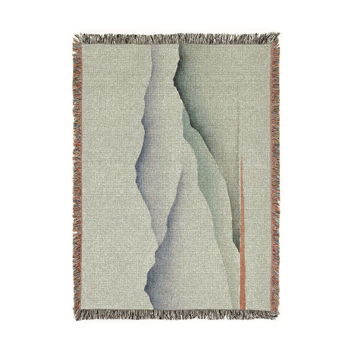 Misty Mountains Woven Throw, Soft Sage