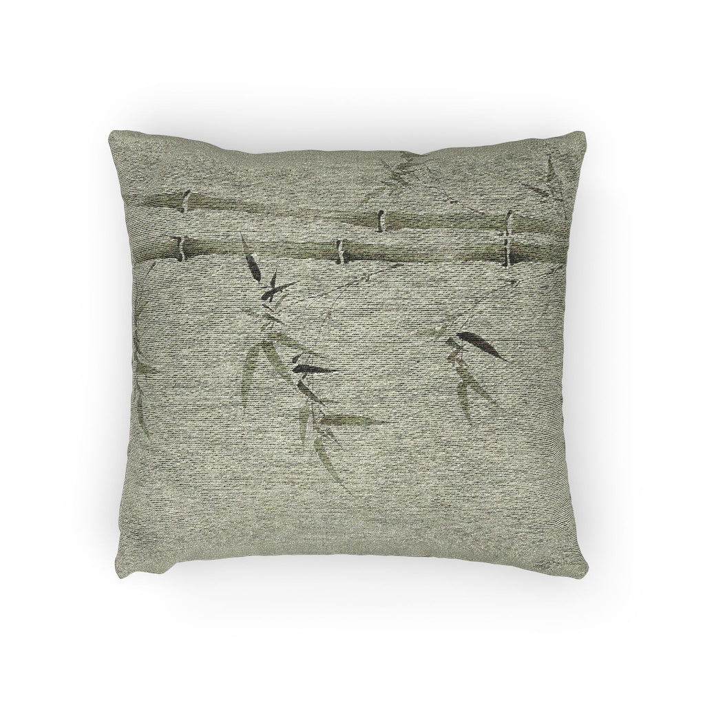 Bamboo Woven Cushion, Soft Sage