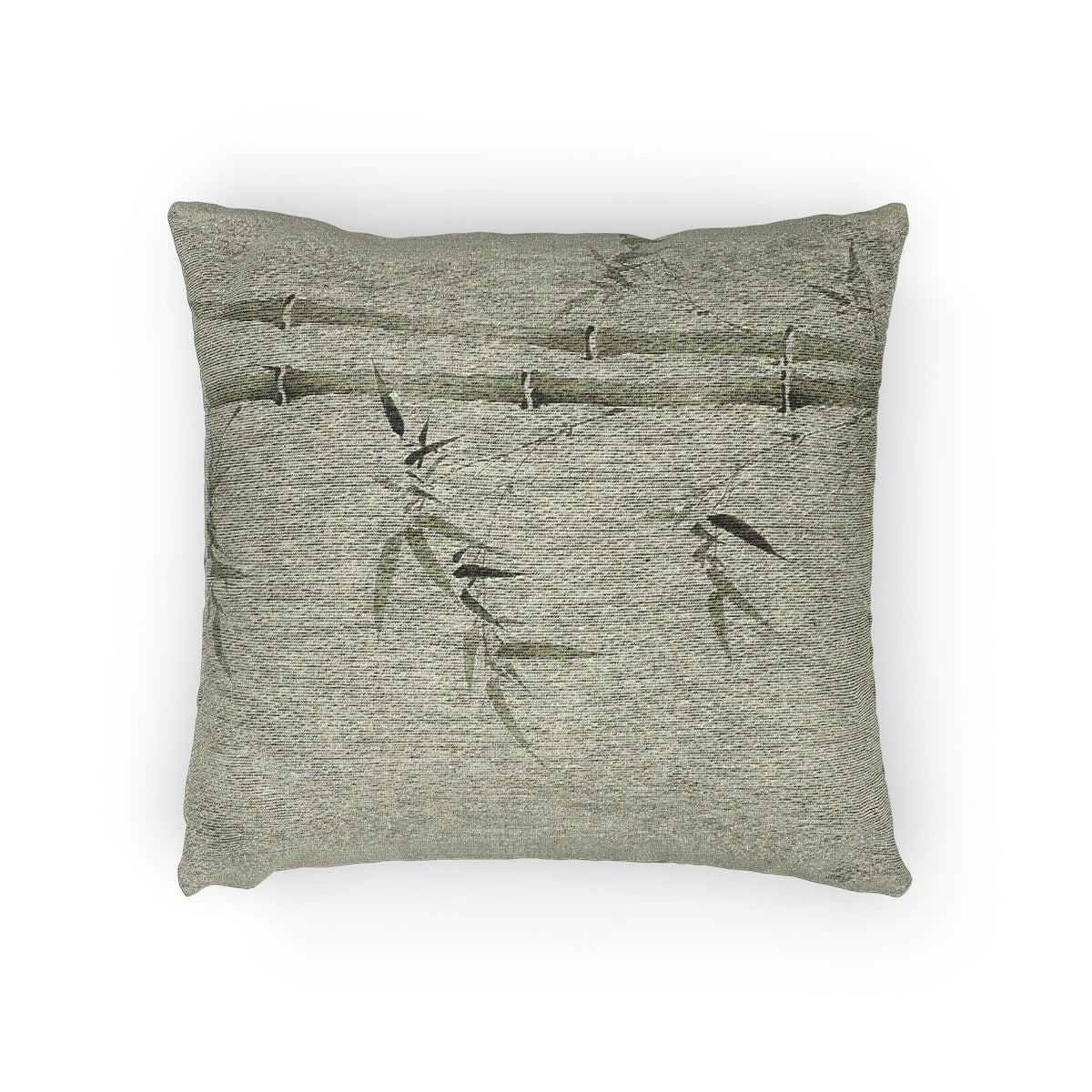Bamboo Woven Cushion, Soft Sage