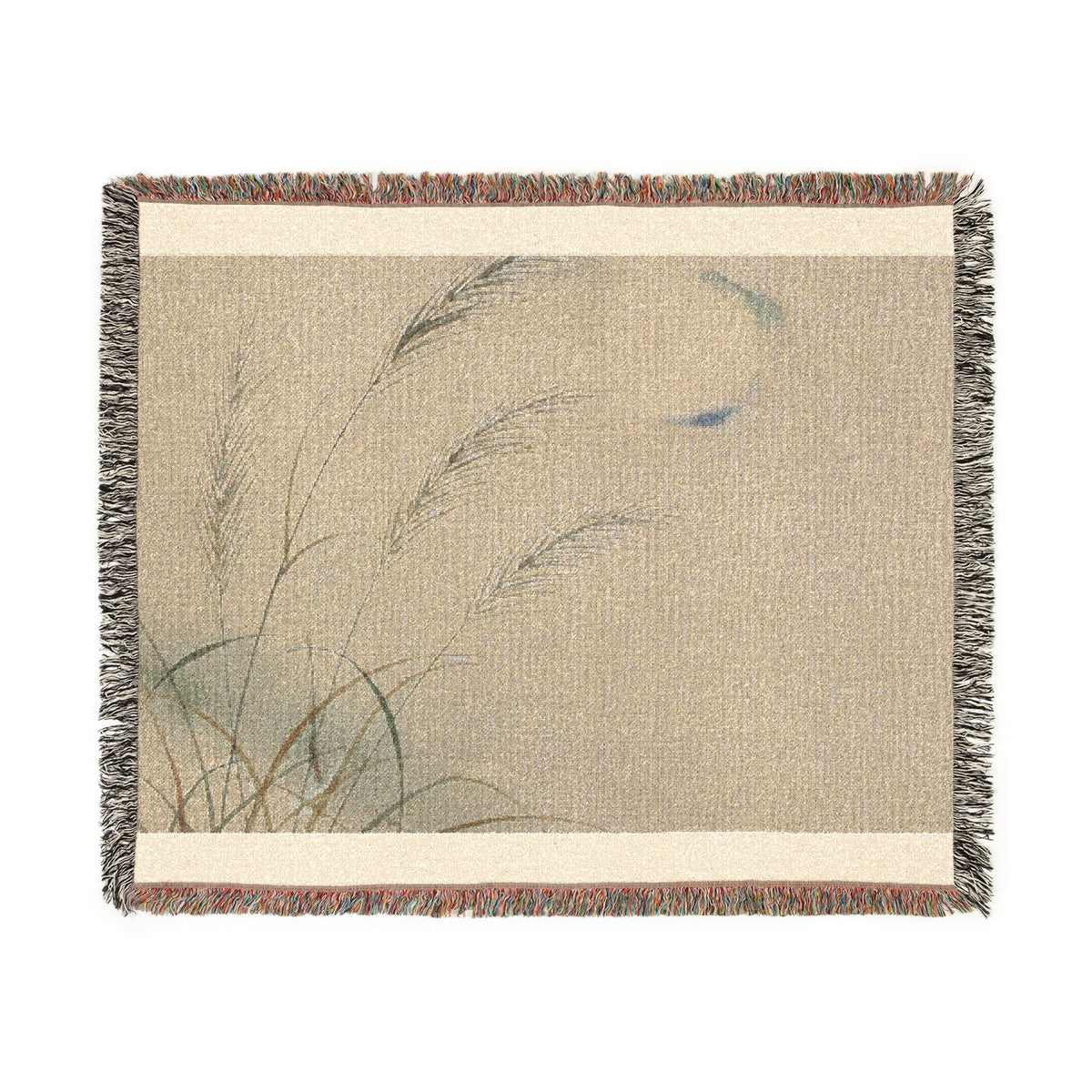 Susuki & Moon Woven Throw, Natural Linen