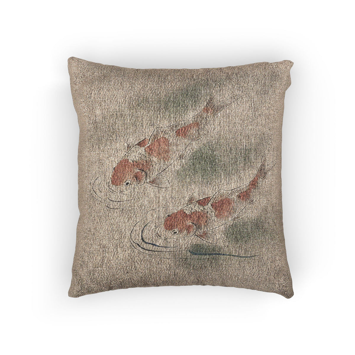 Koi Woven Cushion, Warm Clay