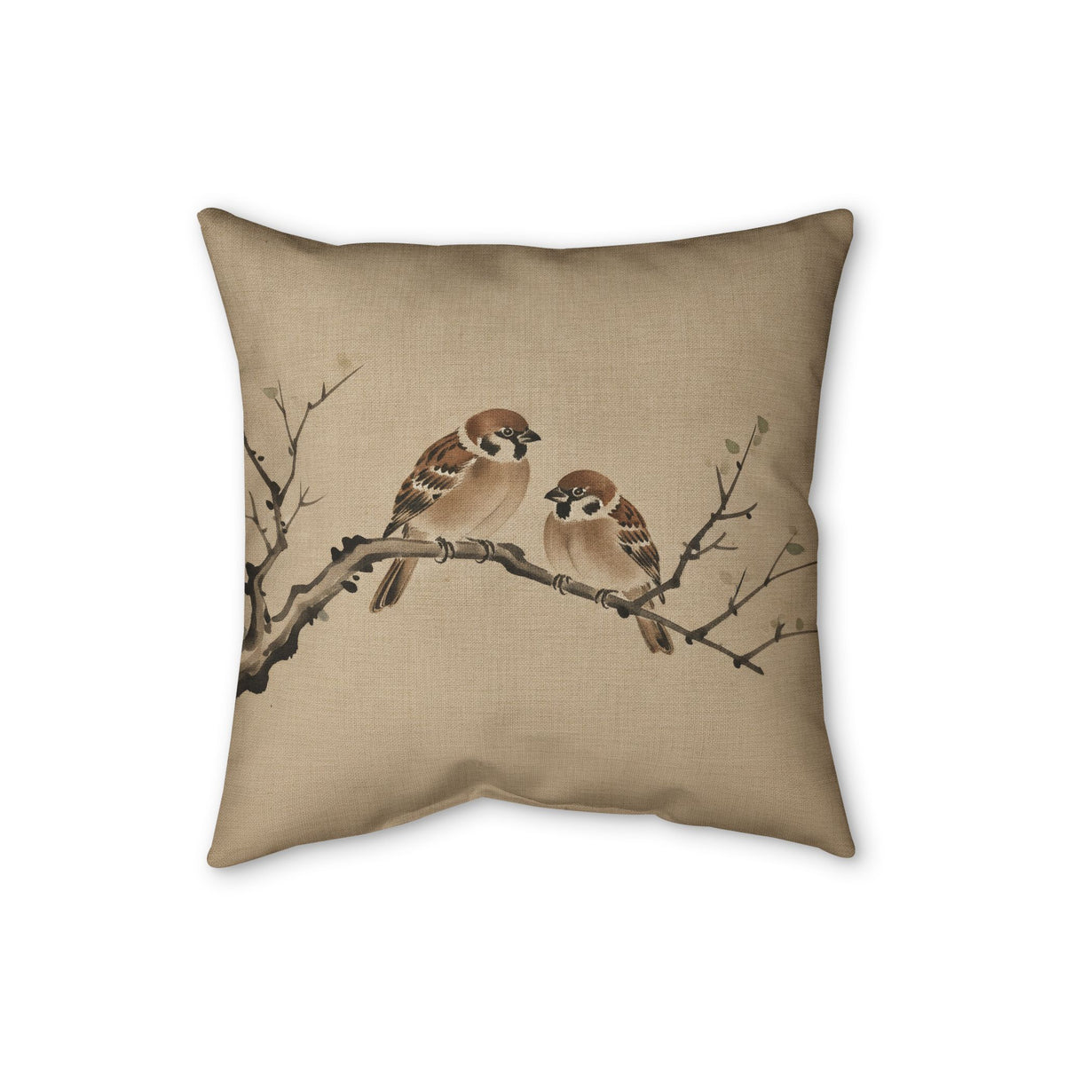 Sparrows Cushion, Natural Linen