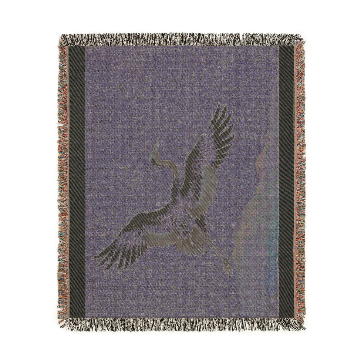 Crane at Dawn Woven Throw, Soft Sage