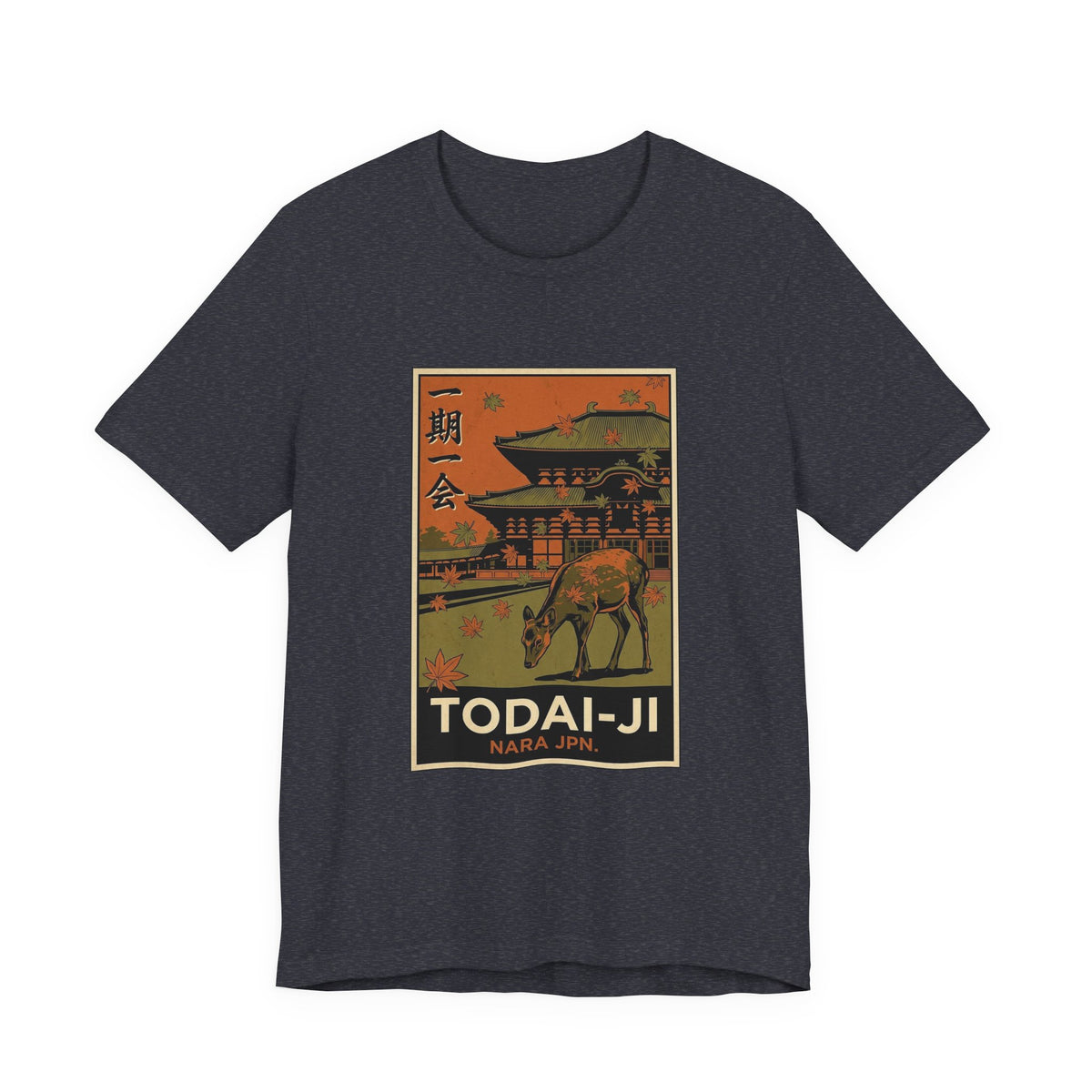 Todai-ji Tee — Vintage Japanese Travel Poster Graphic T-Shirt | Calm & Oak