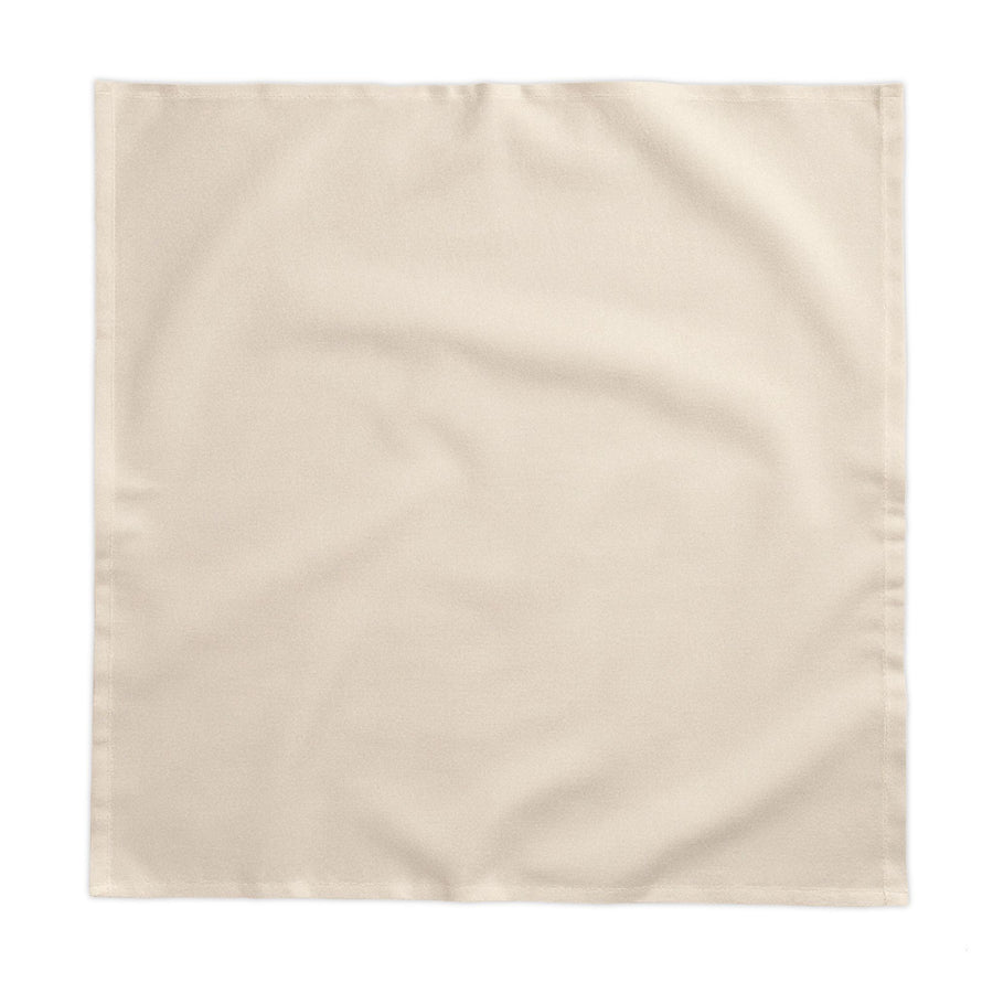 Indigo Bloom Tablecloth, Warm Cream Linen-Look Cotton Tablecloth