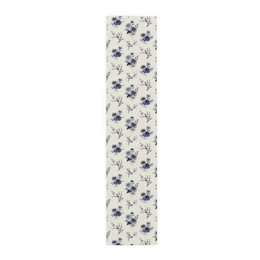 Indigo Bloom Table Runner