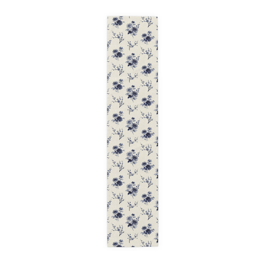 Indigo Bloom Table Runner