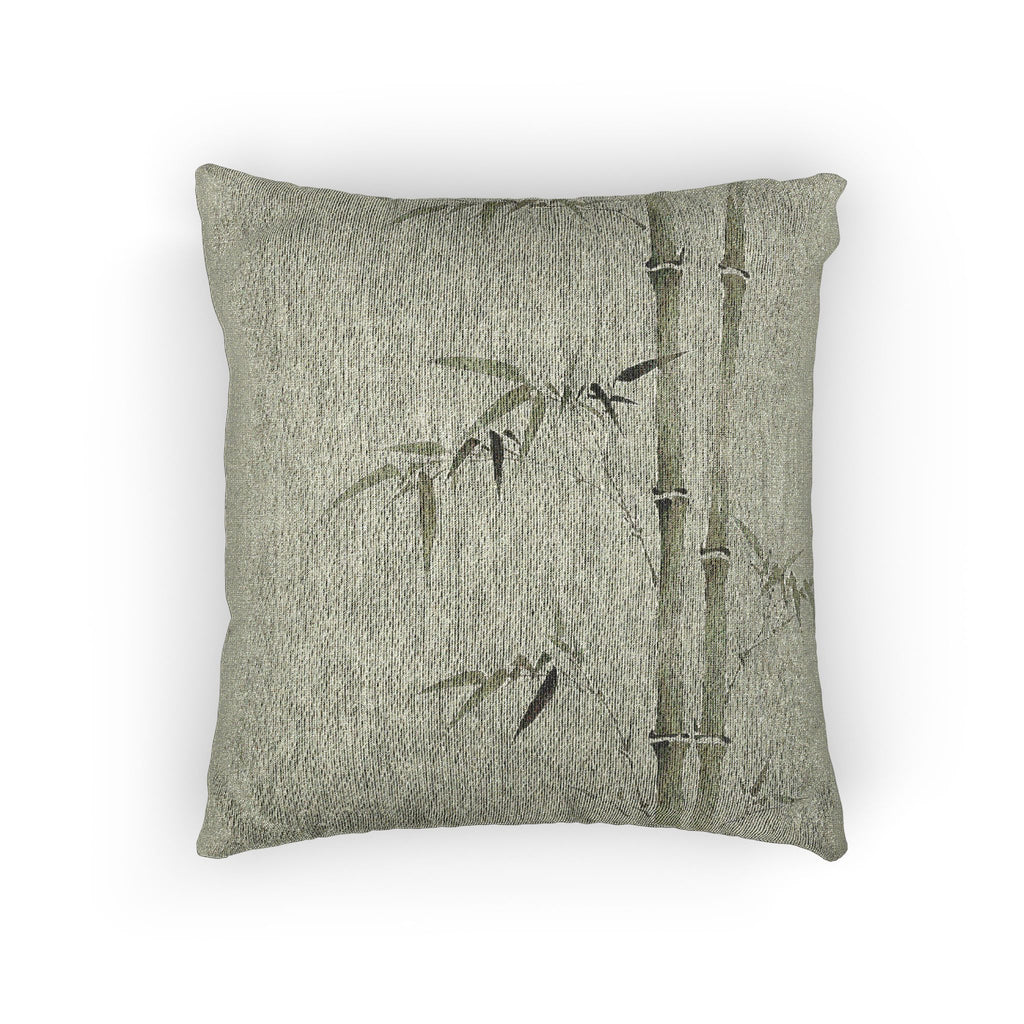Bamboo Woven Cushion, Soft Sage