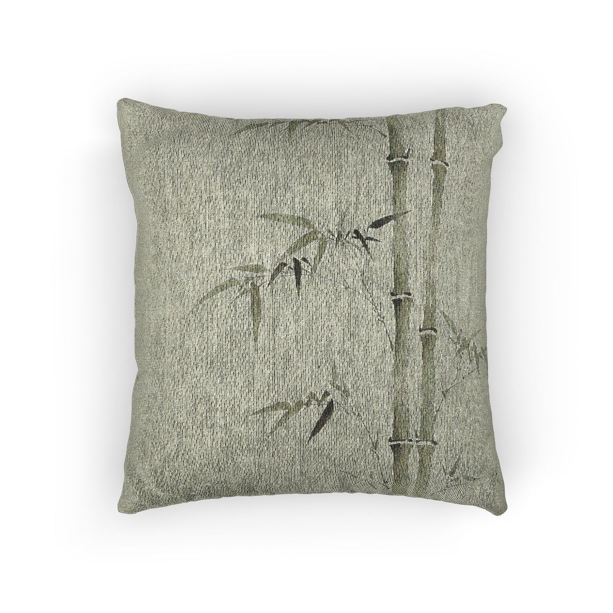 Bamboo Woven Cushion, Soft Sage