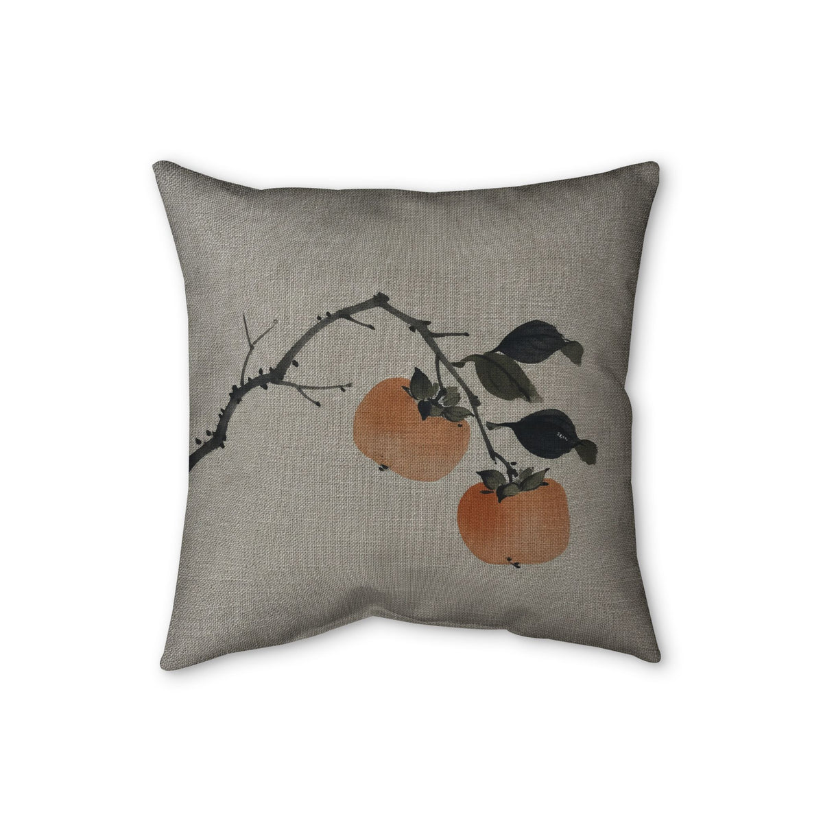 Persimmon Cushion, Natural Linen