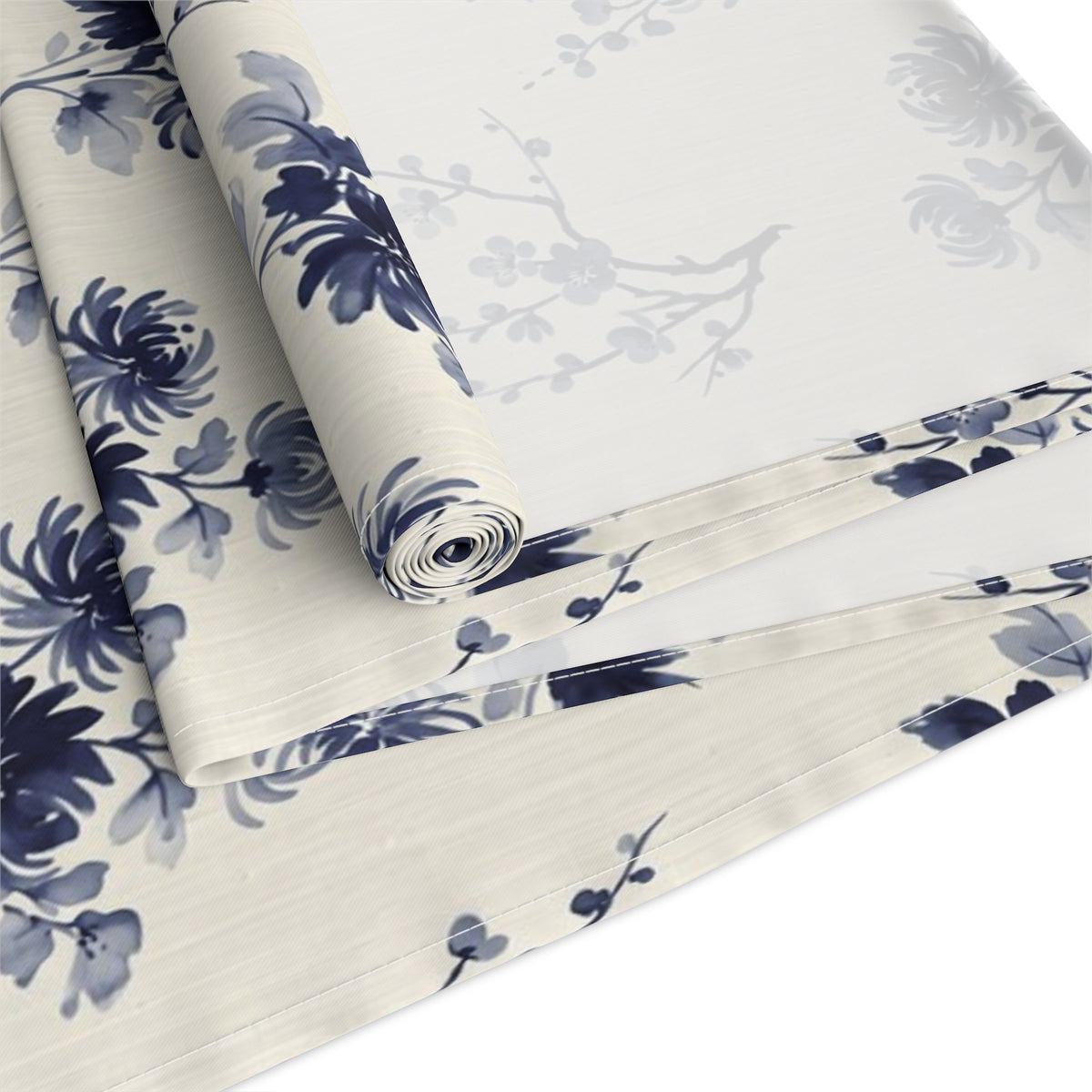 Indigo Bloom Table Runner