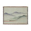 Misty Mountains Woven Throw, Soft Sage