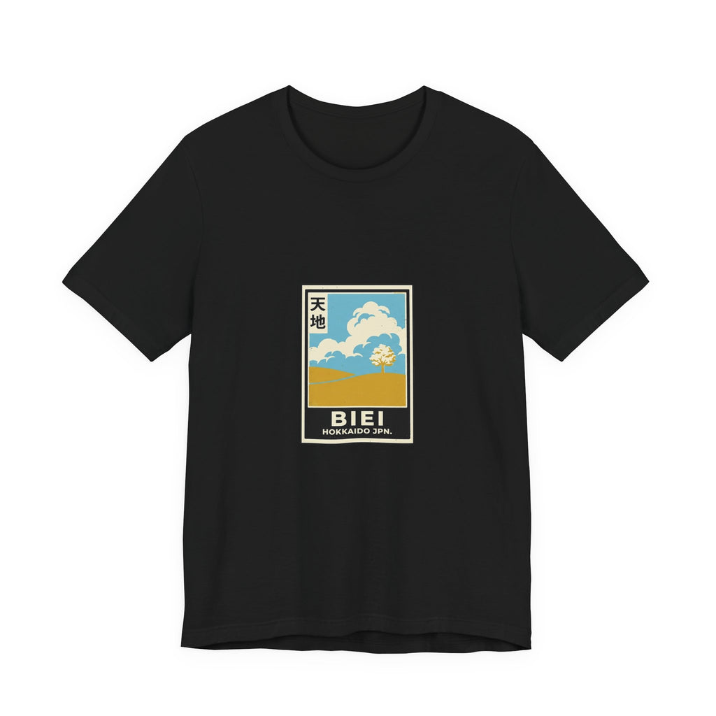 Biei Tee — Vintage Japanese Travel Poster Graphic T-Shirt | Calm & Oak