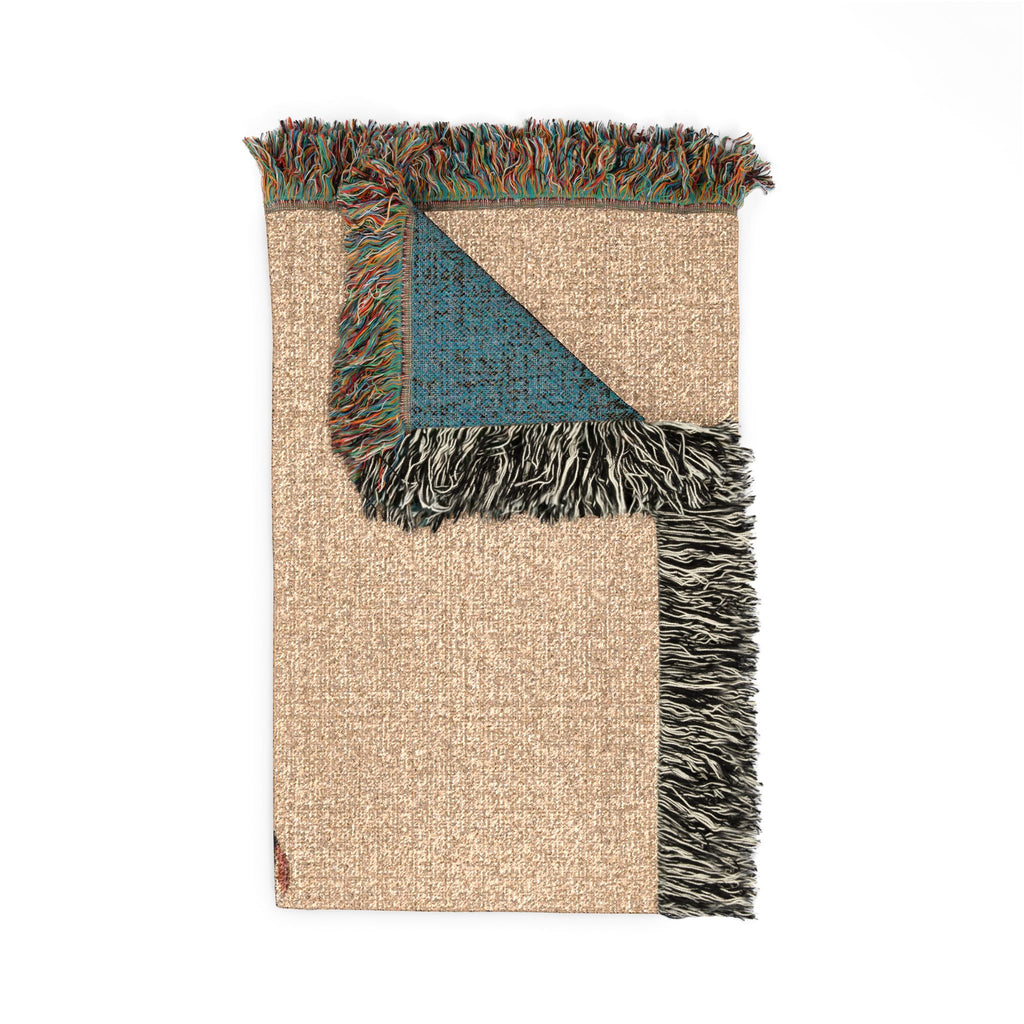 Crane at Dawn Woven Throw, Warm Clay