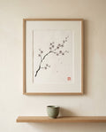 Cherry Branch — Sumi-e Ink Japandi art print