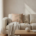 Bamboo Cushion, Warm Clay — styled 1