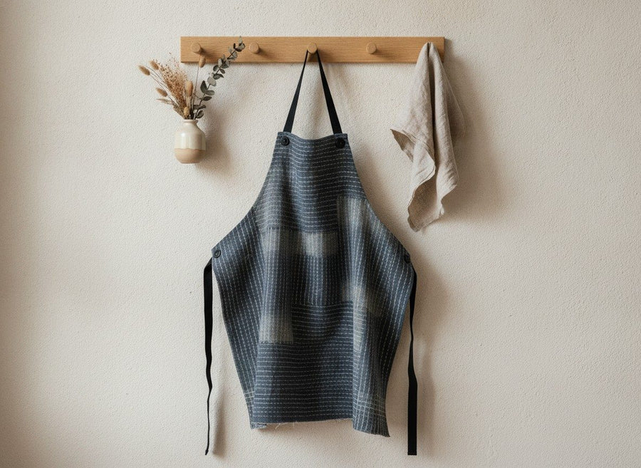 Boro & Sashiko Apron — styled 1