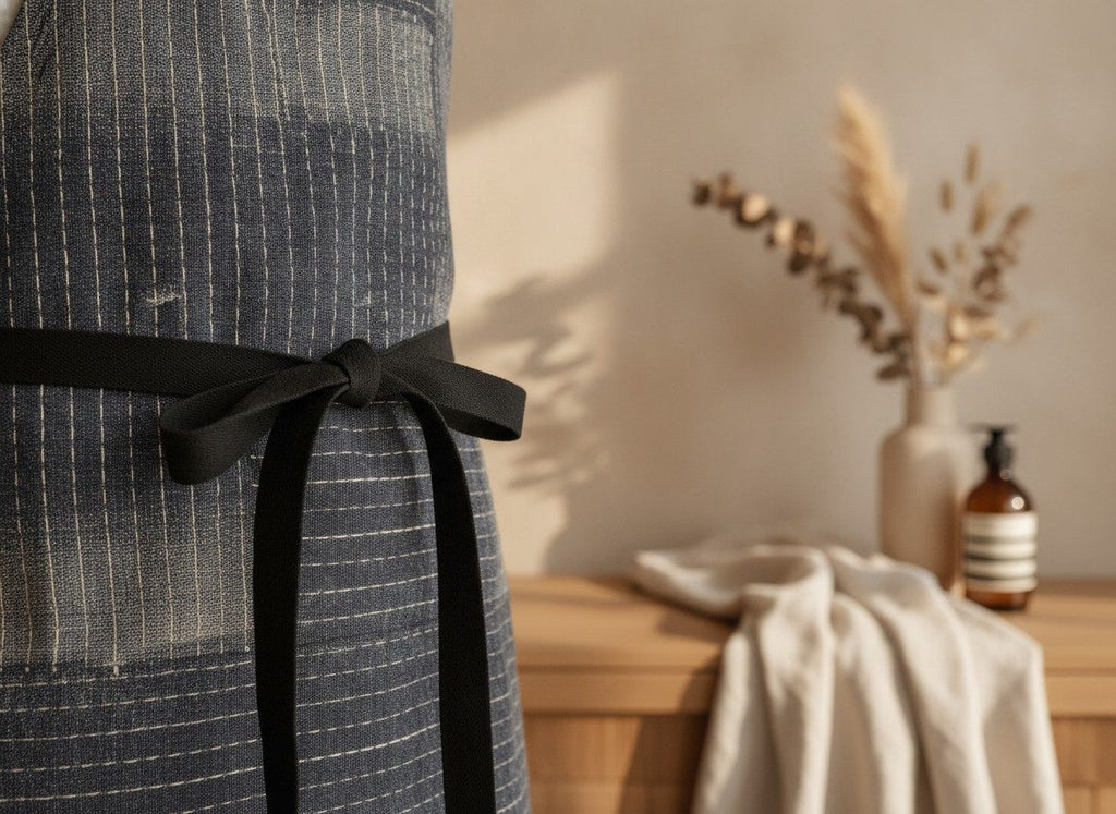 Boro & Sashiko Apron — styled 2