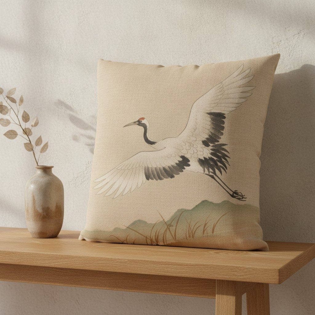 Crane Floor Cushion — styled 2