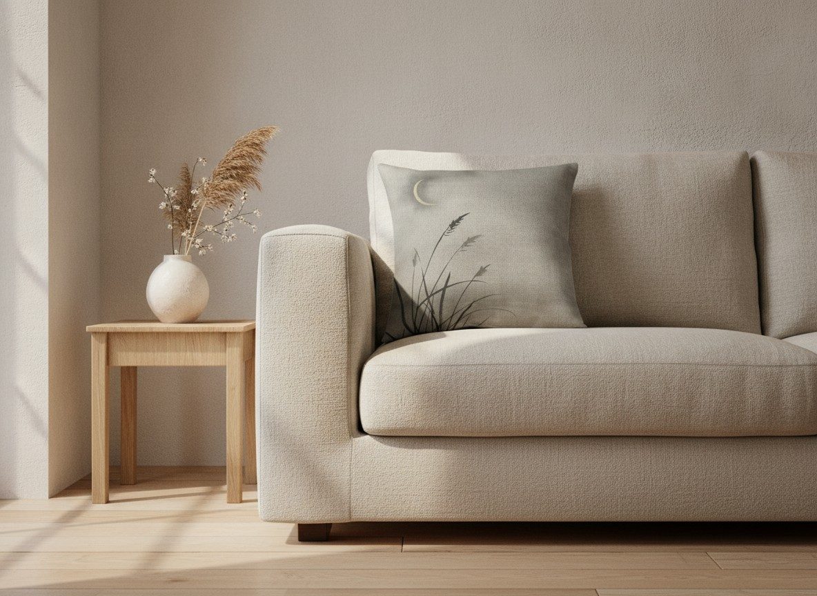 Crescent Moon Lumbar & Euro Cushion — styled 1